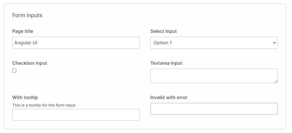 Form input